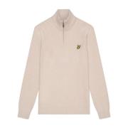 Strikket Shaker Stitch Quarter Zip