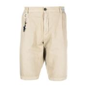 Beige Casual Bermuda Shorts