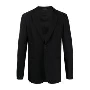 Elegant Svart Blazer med Elastan