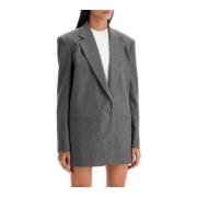 Oversized Ullflanell Blazer