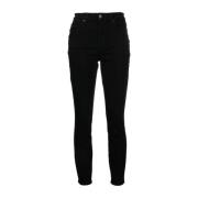 Sort Skinny Jeans Spray-On Stil