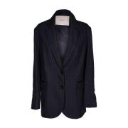 Oversized blazer med lurex innlegg