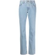 Casual Blå Straight Jeans