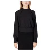 Sort Turtleneck Langermet Bluse