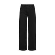 Svarte Wide Leg Deluxe Jeans