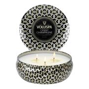 Champagne 3 Wick Tin Candle