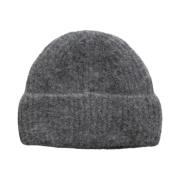 Chunky Ribbestrikket Beanie Mørkegrå