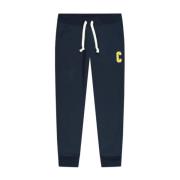 Ribbekant sweatpants i marineblå