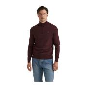 Burgunder Morris Stockholm Merino John Zip Genser Half-Zip