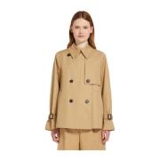 Beige Trenchcoat i Vanntett Bomull