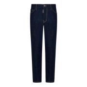 Slim-Fit Mørk Skyllvask Jeans