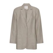 Beige Lin Box Blazer