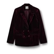 Velour Blazer Viviansw Burgundy