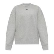 Sweatshirt med logoformet applikasjon