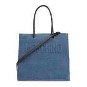 Denim shopper veske