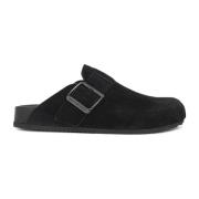 Sort Slip-On Skinn Sko