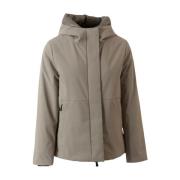 Beige Teknisk Parka med Termisk Isolasjon