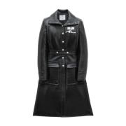 Vinyl Trench Coat i Svart