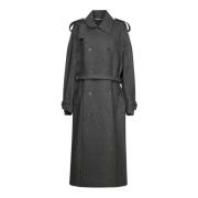 Grå Dobbeltspent Trenchcoat Aw24