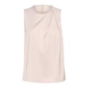 Drapert Pli Top Bluse Haze