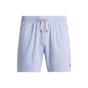 Striper Polo Ralph Lauren 5.5-Inch Traveler Seersucker Swim Trunk Bade...