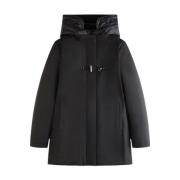 Toggle Coat i Svart Gabardine