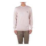 Beige Logo Front Sweater