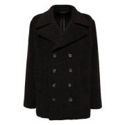 Brun Pea Coat for Menn