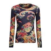 Paisley Print Crew Neck Sweater