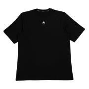 Svart Moon Logo Loose Fit T-skjorte