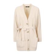 Beige Ullblanding Kasjmir Cardigan