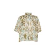 Drømmende Bloom Print Voile Bluse