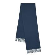 Solid Merino Wool Scarf, Stormy Blue