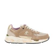 Beige Sneakers med 4cm Høyde