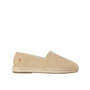 Beige semskede espadrillos