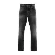 Sort Stonewashed Slim Fit Jeans