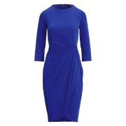 Blå Lauren By Ralph Lauren Blå Twist Front Jersey Dress Kjoler