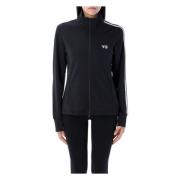 Svart Strikket 3-Stripet Track Top