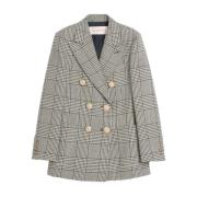 Grå Houndstooth Blazer Italia