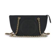 Svart Chain Crossbody Veske