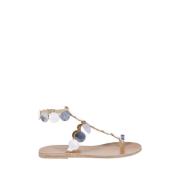 Sølv Flat Sandal