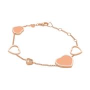 Roségull Rose Stein Diamant Armbånd