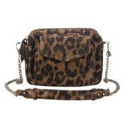 Leopard Vintage Brun Beige Skinnveske