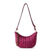 Mini Luna veske i Fuchsia Nylon