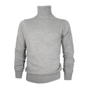 Slim Fit Cashmere Genser i Grå