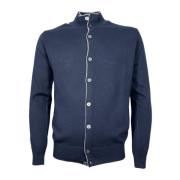 Luksus Cashmere Cardigan Blå Slim Fit