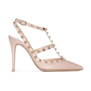 Rosa Rockstud Pumps Elegante Sko