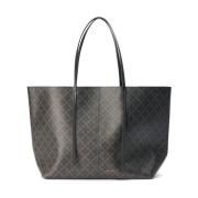 Abi Printed Tote Bag Dark Chocolate