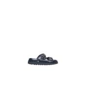 Lær sandal med 4 cm hæl