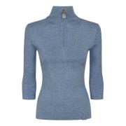 Bluebell Half Zip Short Sleeve Top